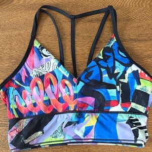 Women's Reebok Multi-colored Sports Bra size L